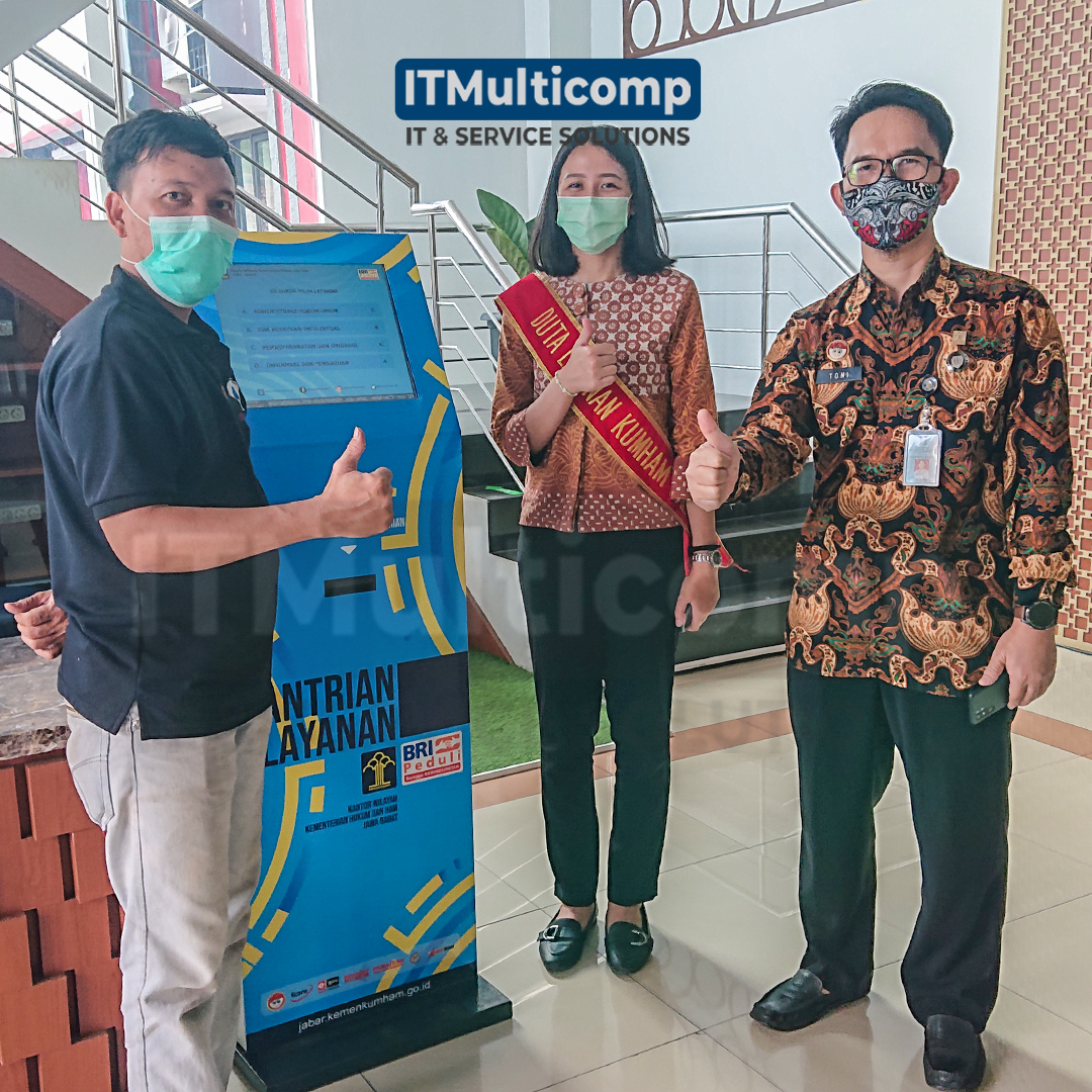 Pemasangan Mesin Antrian Kemenkumham Jawa Barat