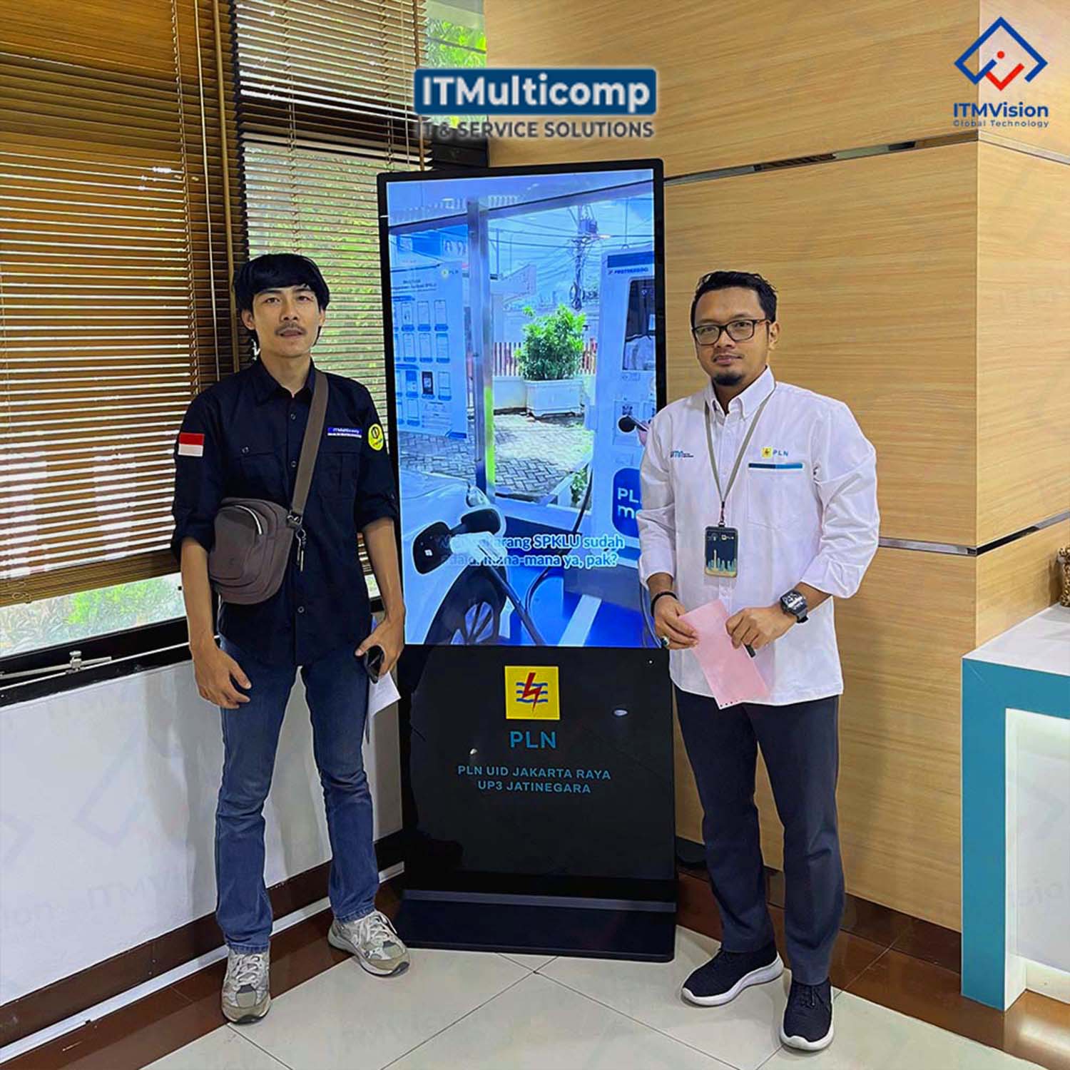Pemasangan Digital Signage di PLN Jatinegara