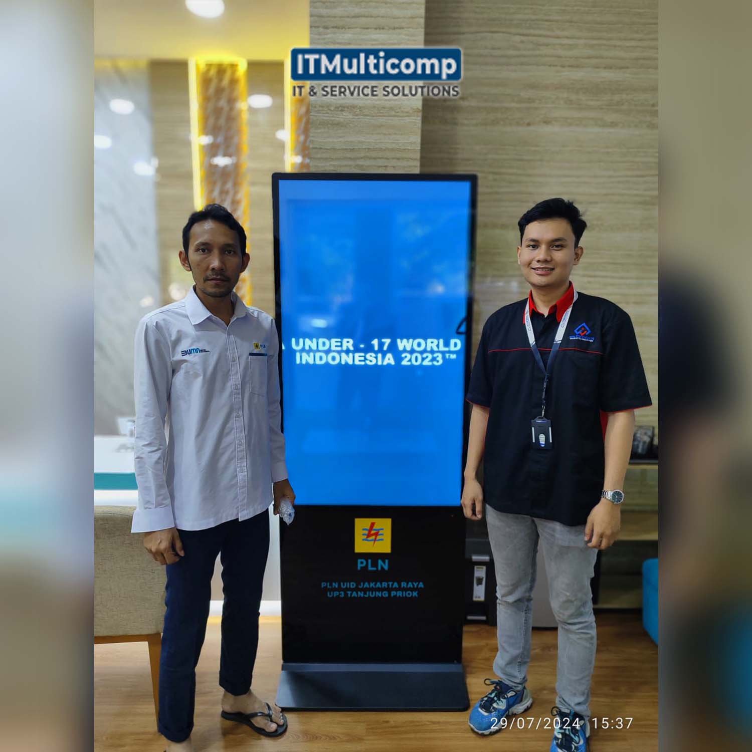 Pemasangan Digital Signage di PLN Tanjung Priok